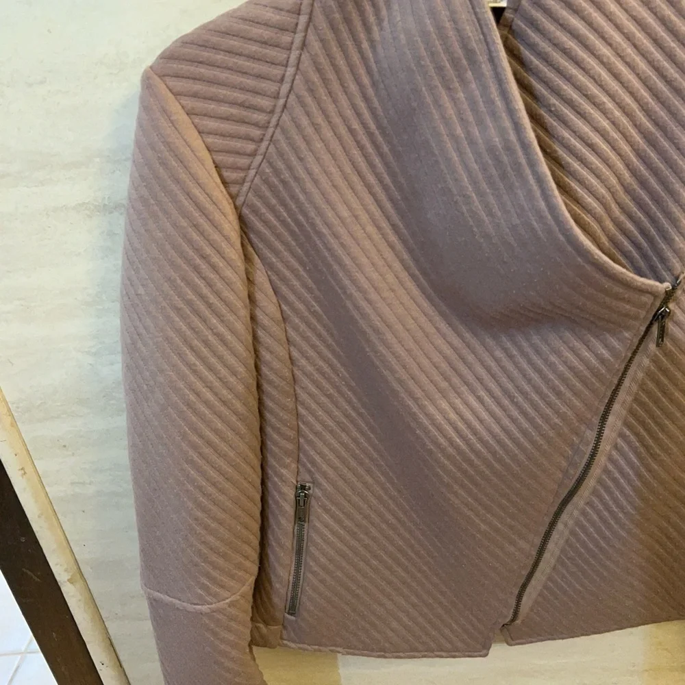BB Dakota Place To Be Moto Ribbed Knit Asymmetrical Jacket